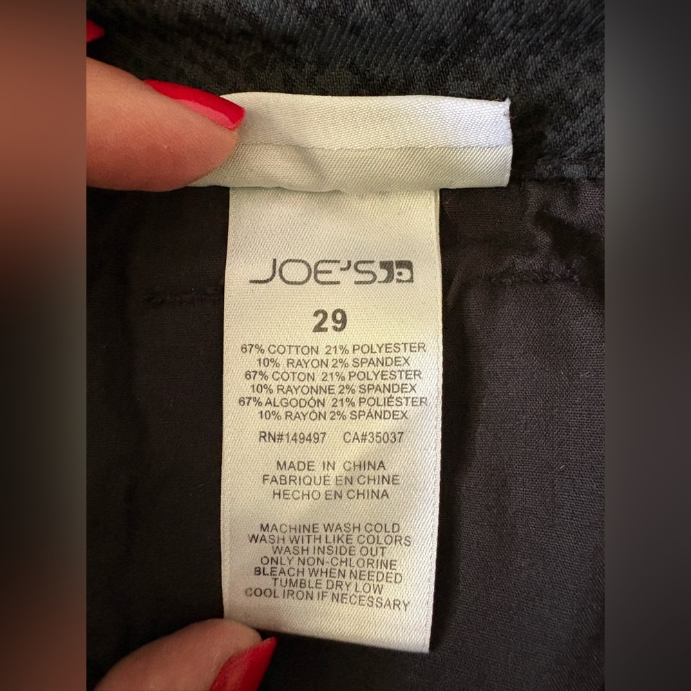 Joe’s Jeans The Charlie High Rise Skinny Ankle Black Python Print Jeans, Size 29 - Picture 7 of 9